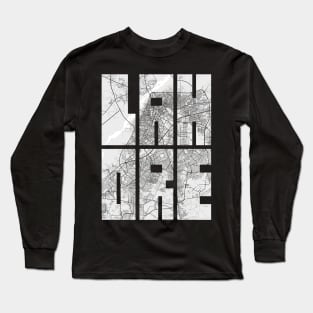 Lahore, Pakistan City Map Typography - Light Long Sleeve T-Shirt